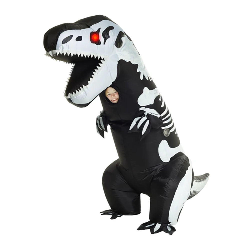 Child Light-Up T-Rex Inflatable Skeleton Costume