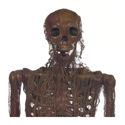 Poseable Rotting Skin Plastic & Fabric Hanging Skeleton Decoration