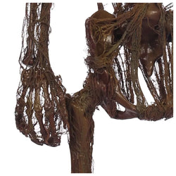 Poseable Rotting Skin Plastic & Fabric Hanging Skeleton Decoration
