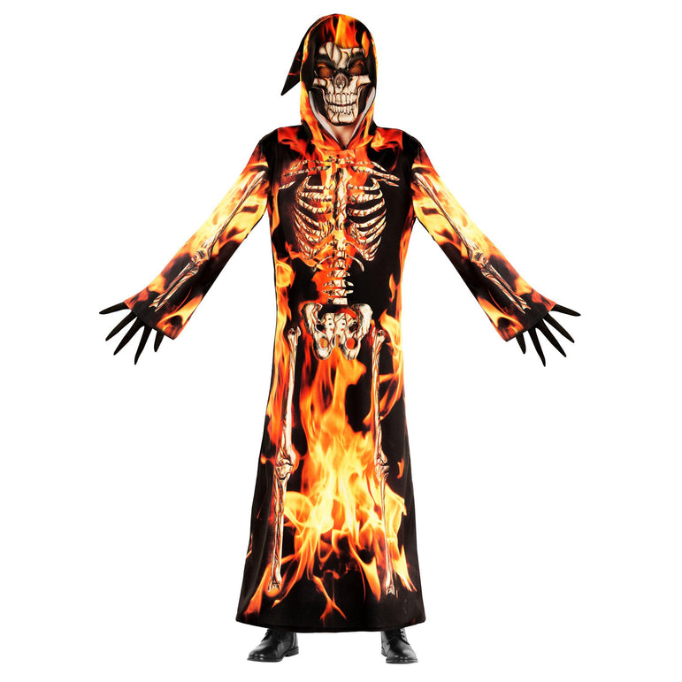 Child Fire Skeleton Costume