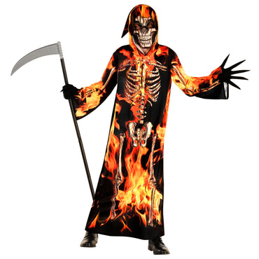 Child Fire Skeleton Costume