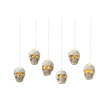 Light-Up LED Resin Hanging Skull Candles