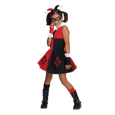 Child DC Harley Quinn Super Villain Tutu Dress Costume