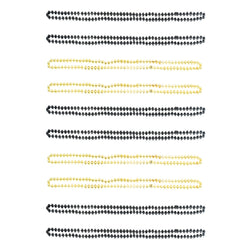 New Years Eve Party Kits with Cone Hats Black,Silver,Gold For 10 People