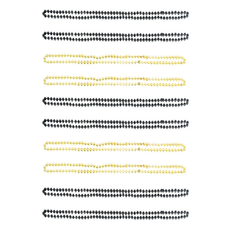 New Years Eve Party Kits with Cone Hats Black,Silver,Gold For 10 People