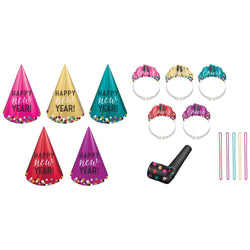 New Years Eve Colorful Confetti Party Kits For 10 People