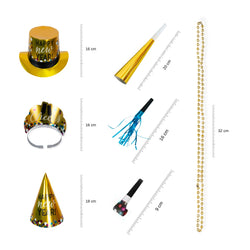 New Years Eve Color Confetti Party Kits For 25 People