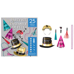 New Years Eve Color Confetti Party Kits For 25 People