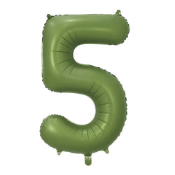 Olive Green Number 5 Foil Balloon, 34in