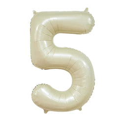 Cream Number 5 Foil Balloon, 34in