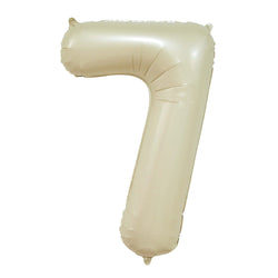 Cream Number 7 Foil Balloon, 34in