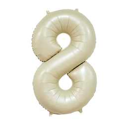 Cream Number 8 Foil Balloon, 34in