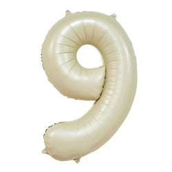 Cream Number 9 Foil Balloon, 34in