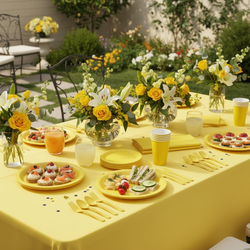 Premium Yellow Tableware Set for 20 Guests