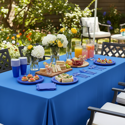 Premium Bright Royal Blue Tableware Set for 20 Guests