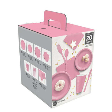 New Pink Boxed Tableware Kit for 20 Guests