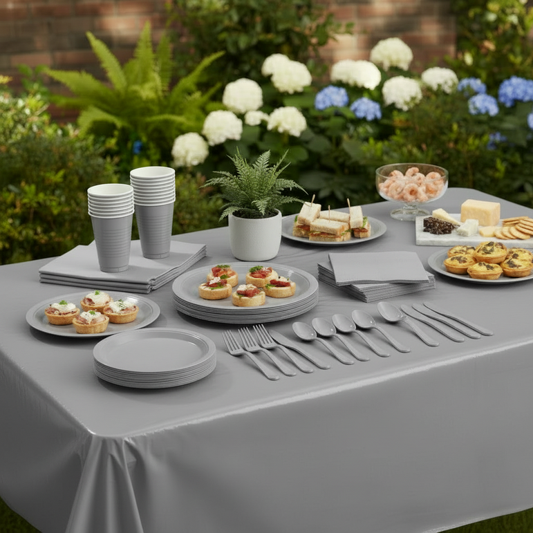 Premium Silver Tableware Set for 20 Guests
