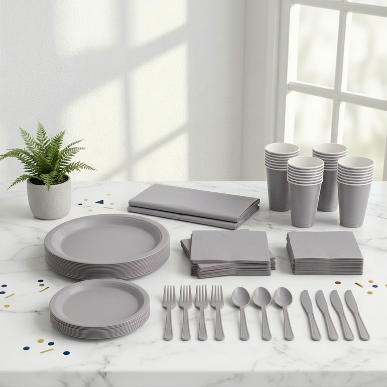 Premium Silver Tableware Set for 20 Guests