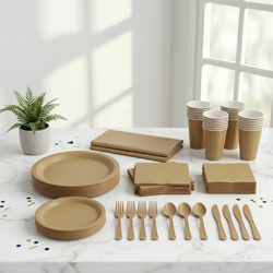Premium Gold Tableware Set for 20 Guests