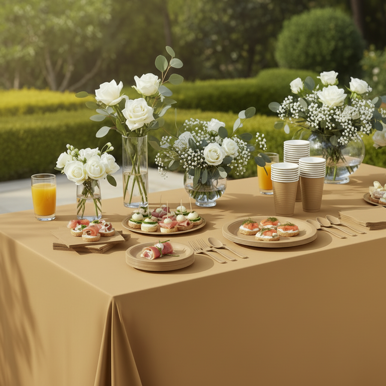 Premium Gold Tableware Set for 20 Guests