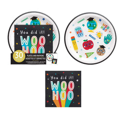 You Did It! Graduation Theme Party Paper Plates & Napkins Set