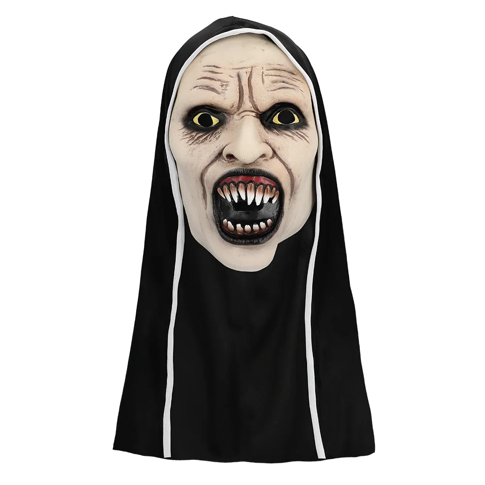 Adult Screaming Nun Latex Face Mask