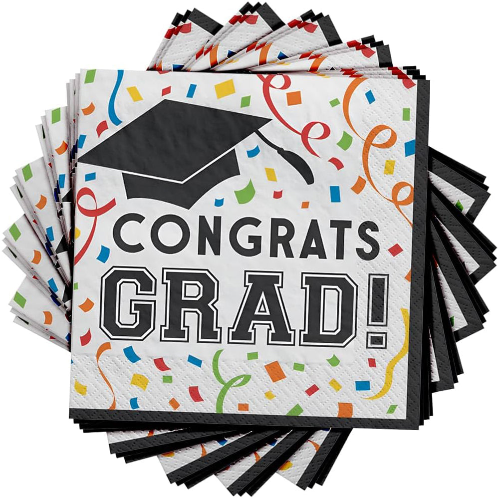 Congrats Grad No More Books Luncheon Napkins 16ct