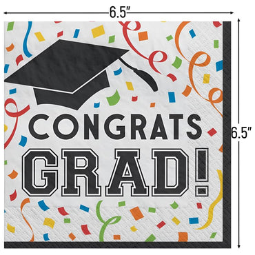 Congrats Grad No More Books Luncheon Napkins 16ct