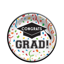 Congrats Grad No More Books Paper Plates 7 in 8 pcs
