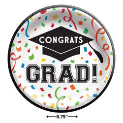 Congrats Grad No More Books Paper Plates 7 in 8 pcs
