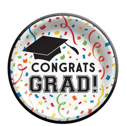 Congrats Grad No More Books Paper Plates 9 in 8 pcs