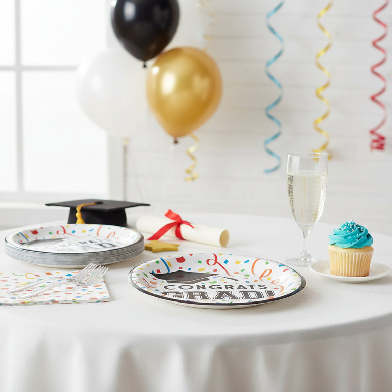 Congrats Grad No More Books Paper Plates 9 in 8 pcs