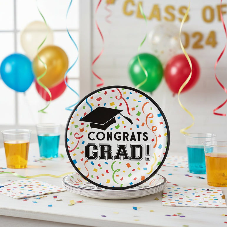 Congrats Grad No More Books Paper Plates 9 in 8 pcs