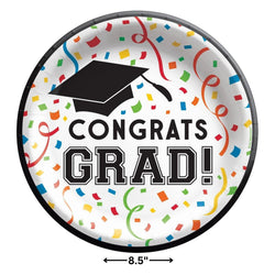 Congrats Grad No More Books Paper Plates 9 in 8 pcs