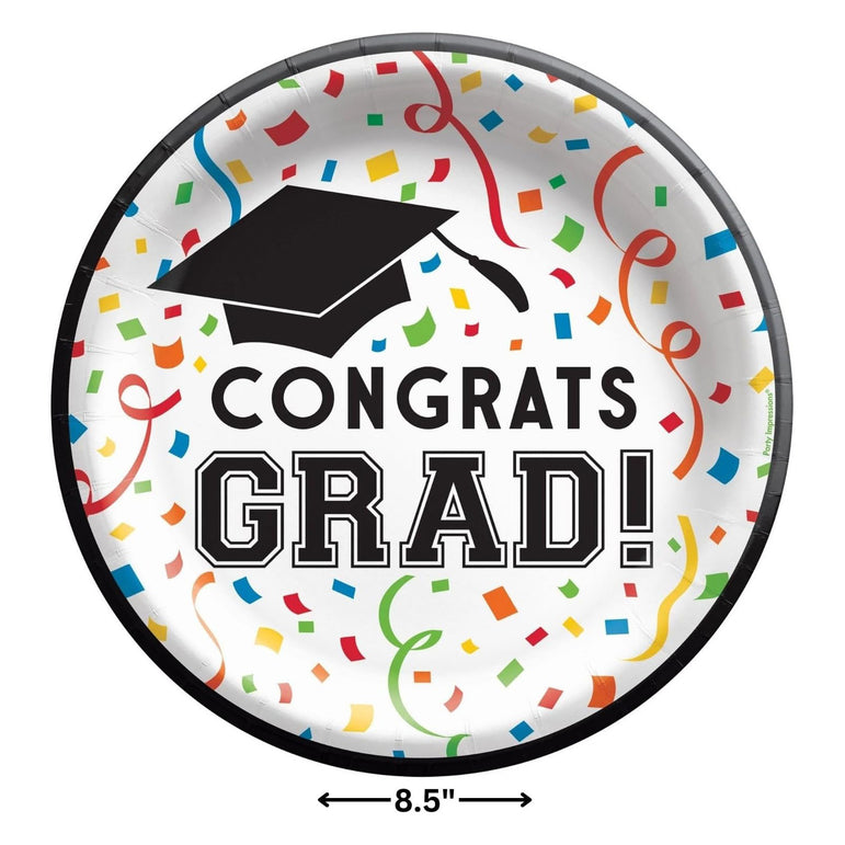 Congrats Grad No More Books Paper Plates 9 in 8 pcs