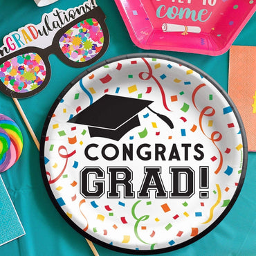 Congrats Grad No More Books Paper Plates 9 in 8 pcs
