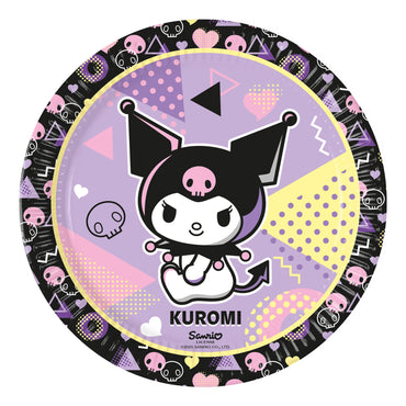 Kuromi Pop Art Paper Plates 9in – 8pcs