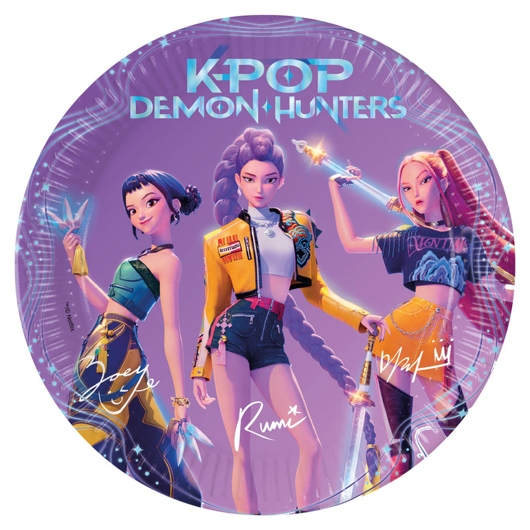 KPop Demon Hunters Paper Plates 9in – 8pcs