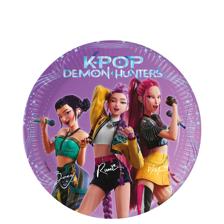 KPop Demon Hunters Paper Plates 7in – 8pcs