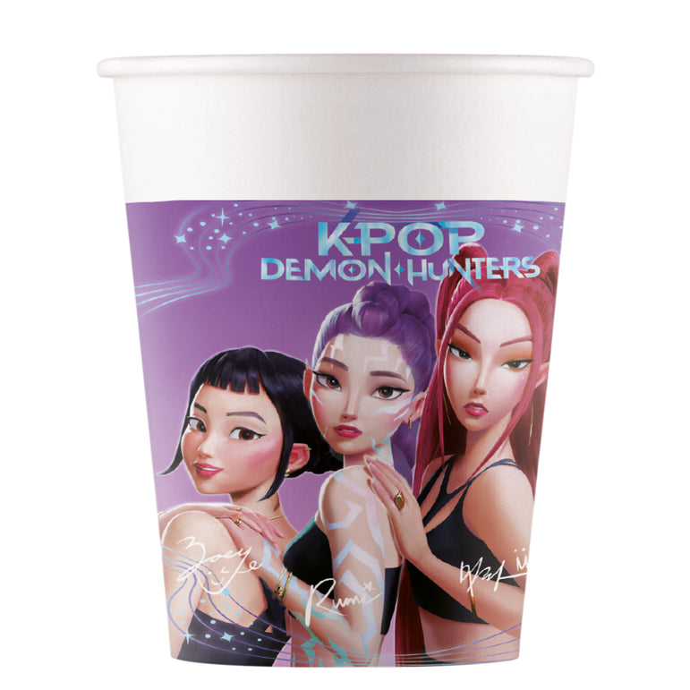 KPop Demon Hunters Paper Cups 6oz – 8pcs