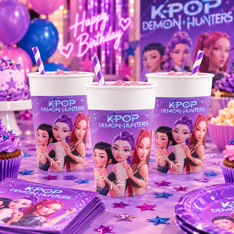 KPop Demon Hunters Paper Cups 6oz – 8pcs