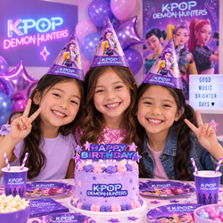 KPop Demon Hunters Paper Cone Party Hats – 6pcs