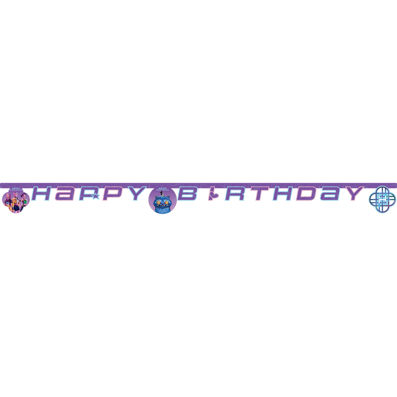 KPop Demon Hunters Happy Birthday Die-Cut Paper Banner Decoration