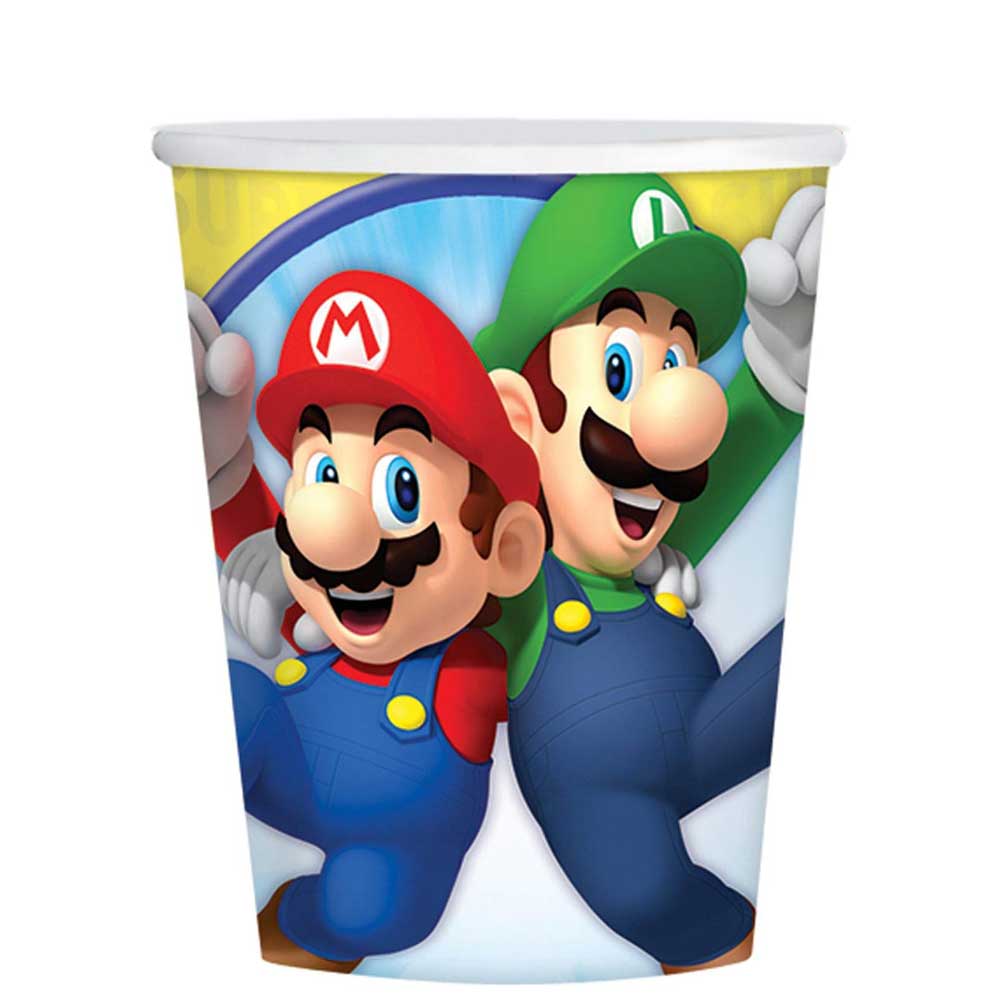 Super Mario Cups 8oz, 8pcs