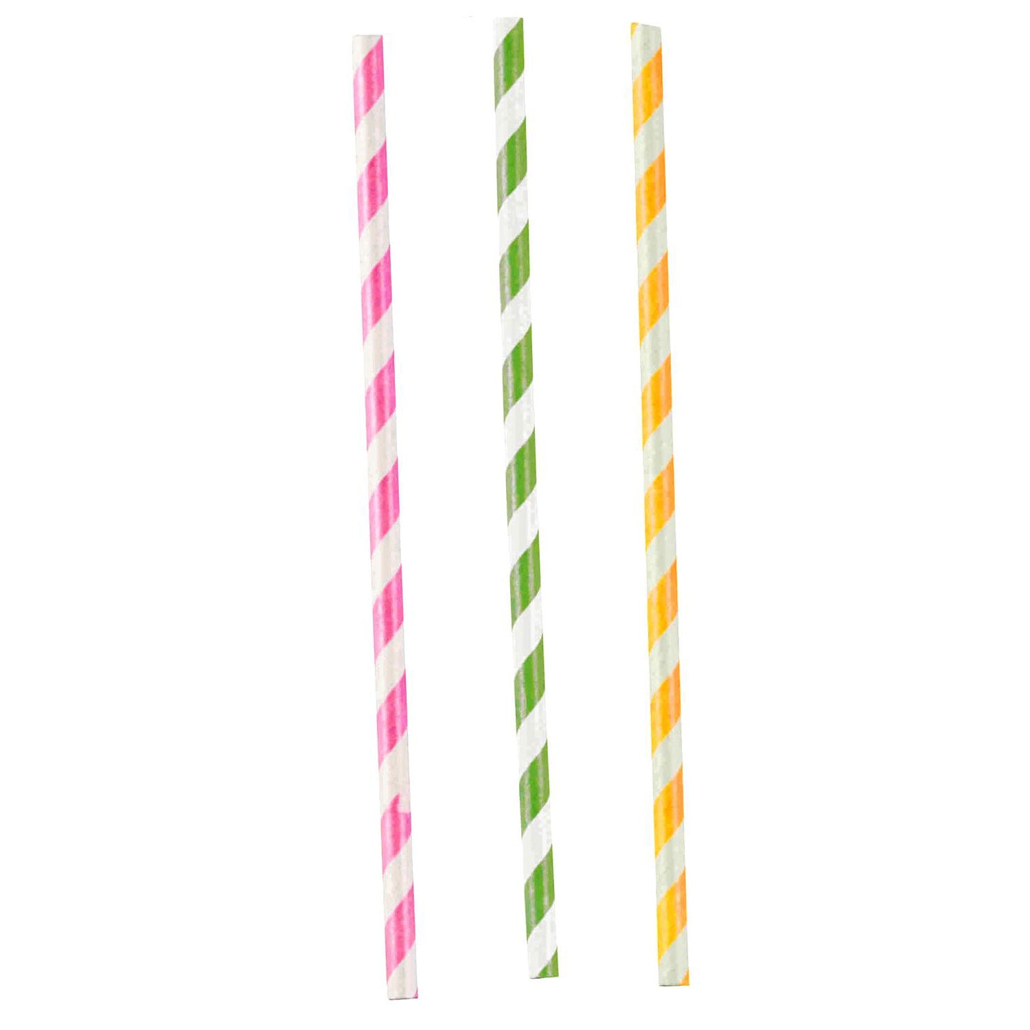 Pastel Happy Birthday Paper Straws 12pcs