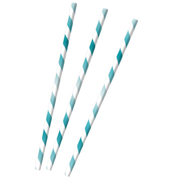 Aqua Glamor Paper Drinking Straws 19cm, 12pcs