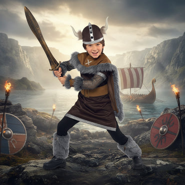 Child Viking Warrior Dress-Up Costume