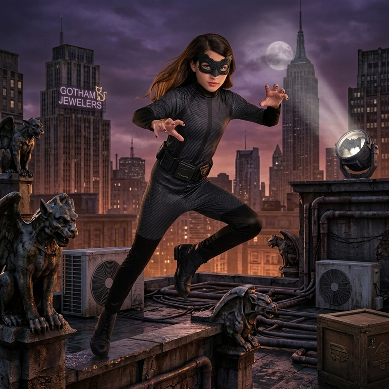 Child Catwoman Girl Costume