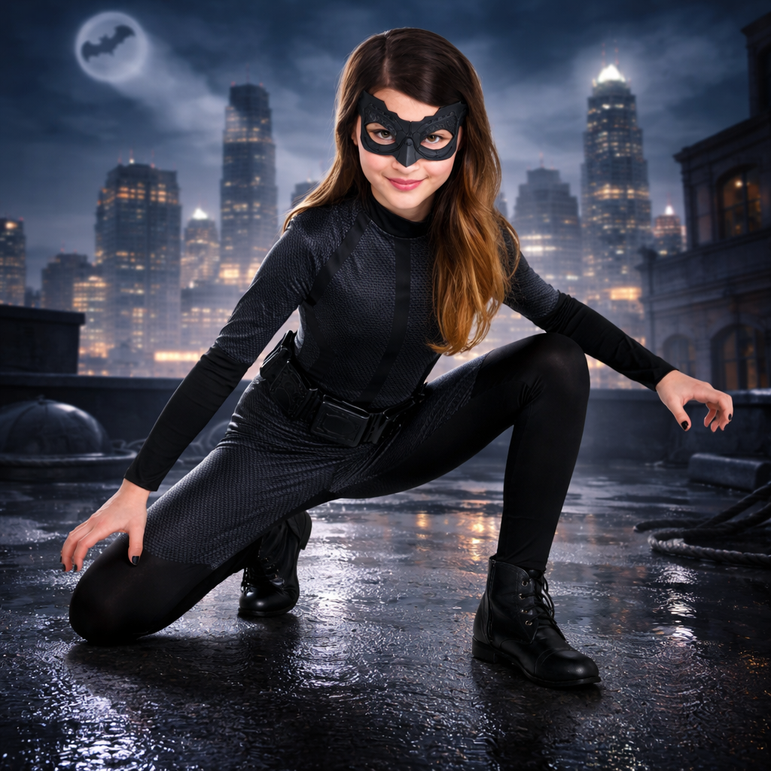 Child Catwoman Girl Costume