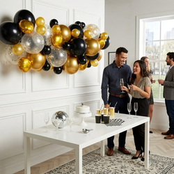 Black Gold and Silver DIY Garland Balloon Kits 66pcs